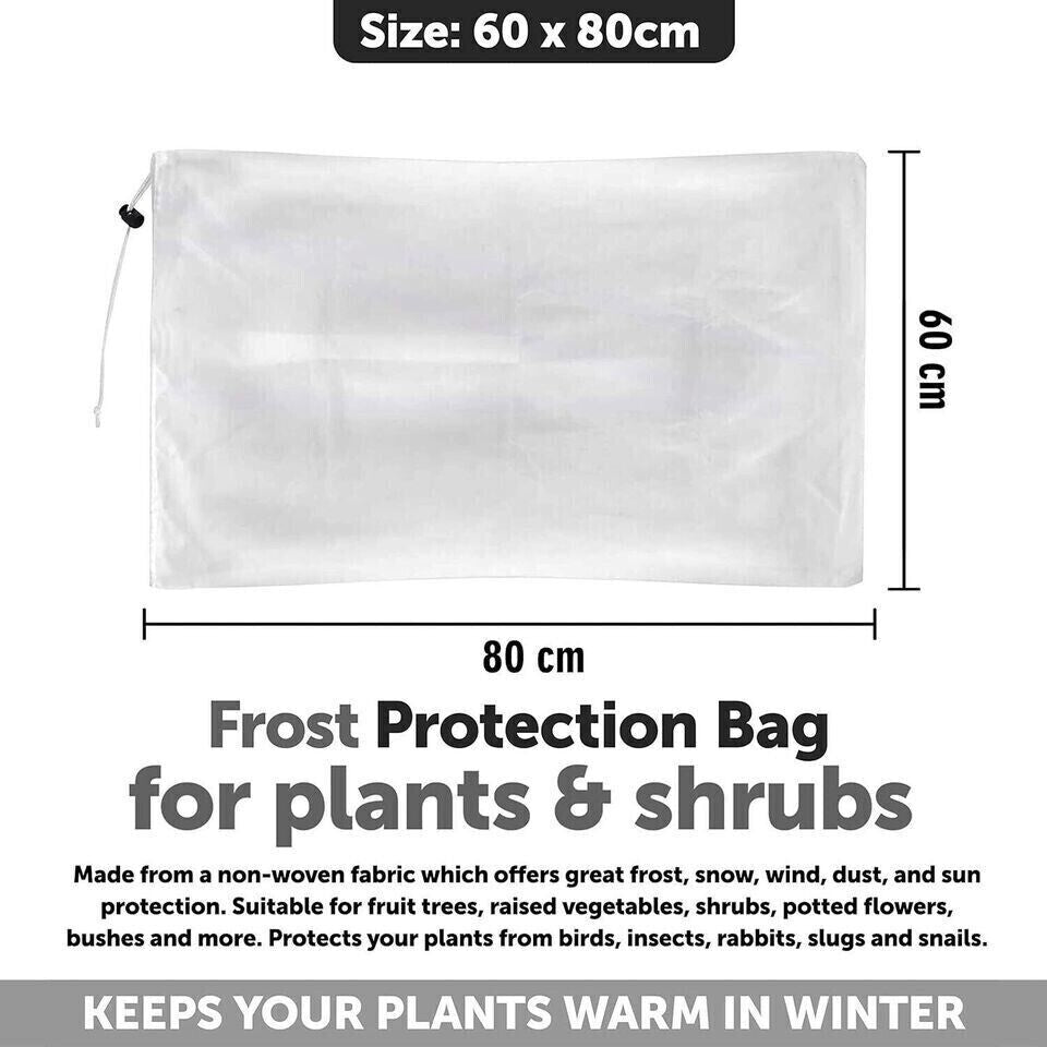 2X Frost Protection Bag 60X80 Jackets with Drawstring Plant Fleece Frost
