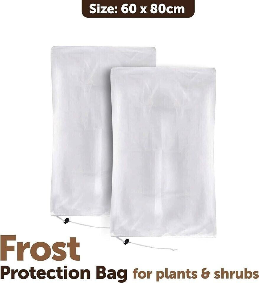 2X Frost Protection Bag 60X80 Jackets with Drawstring Plant Fleece Frost